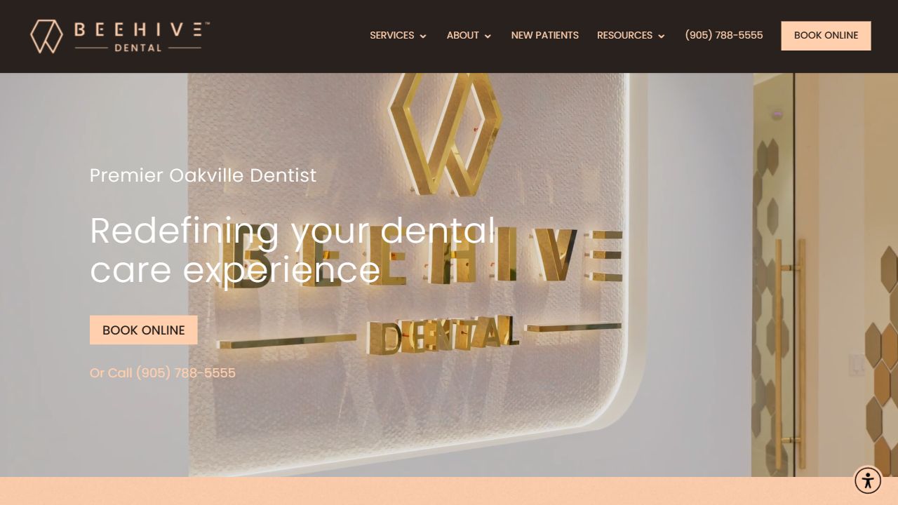 Beehive Dental website screenshot