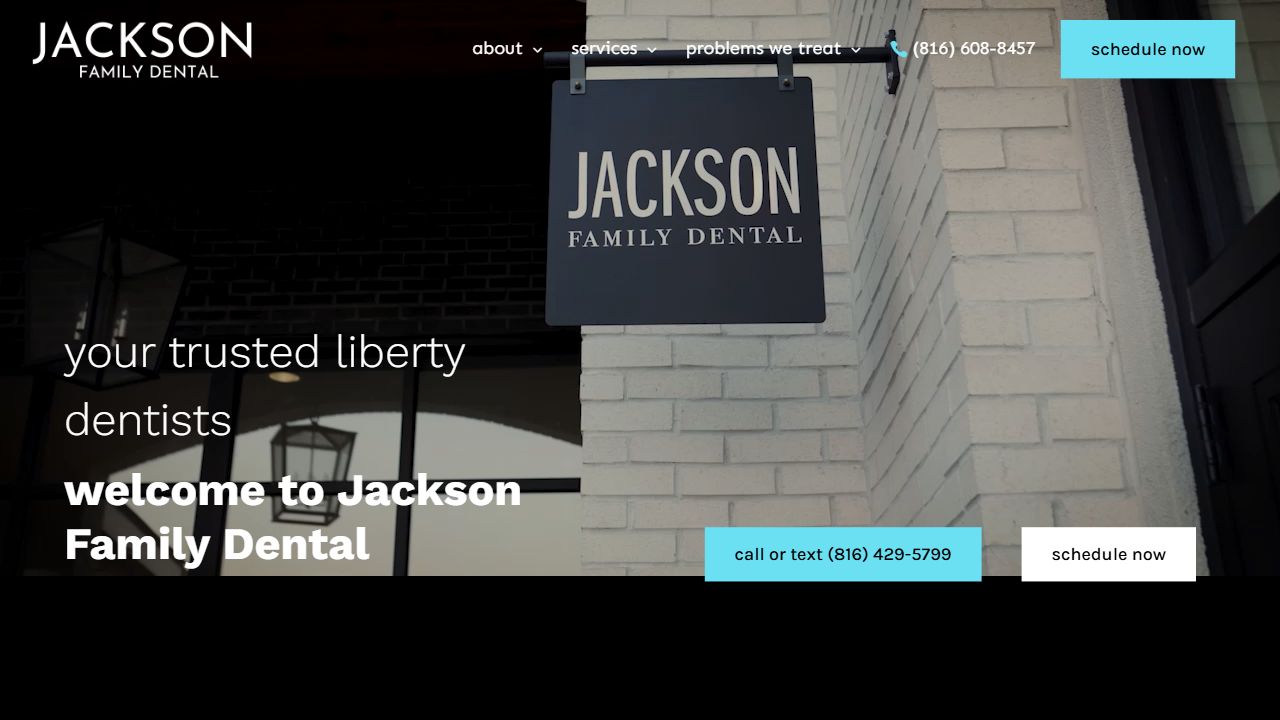 Jackson Family Dental website screenshot