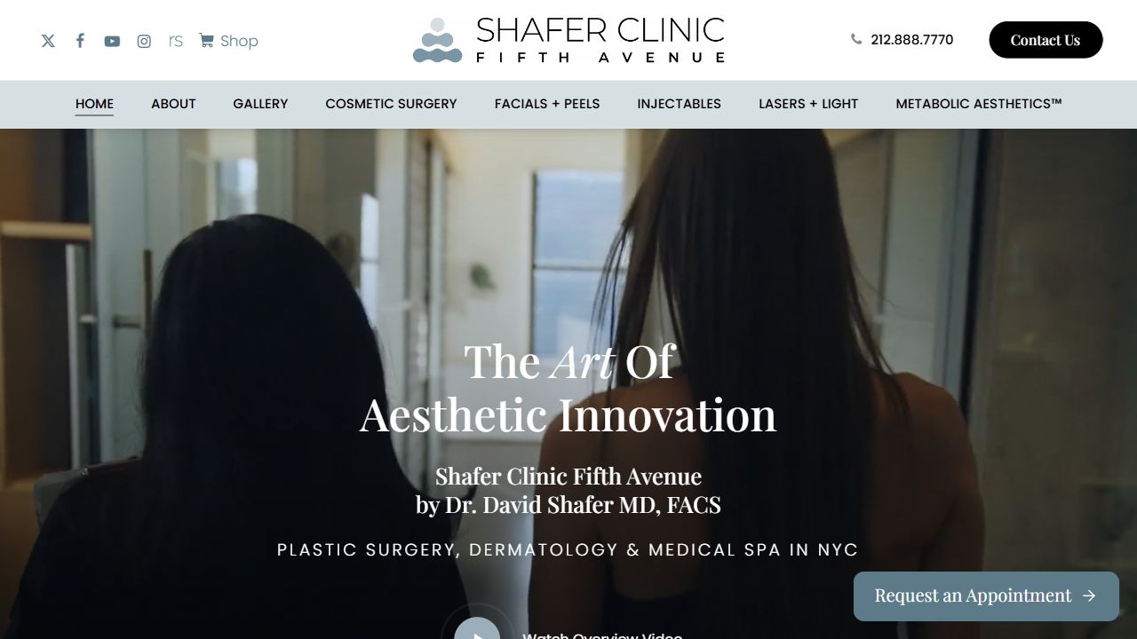 Shafer Plastic Surgery website screenshot