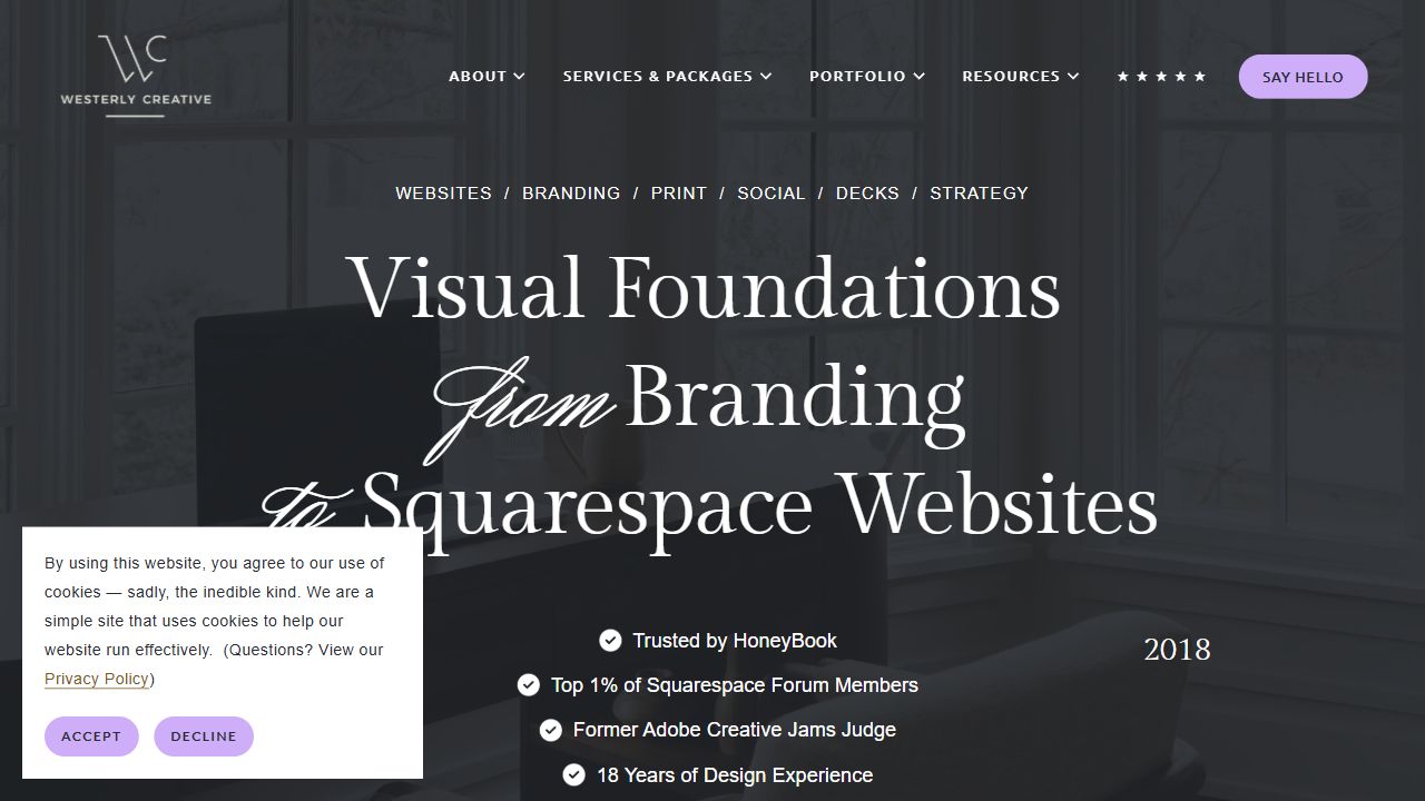 Westerly Creative Studio website screenshot